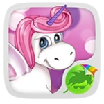 cute pink unicorn keyboard android application logo